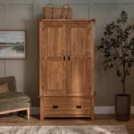 ORIGINAL RUSTIC Double Wardrobe Rustic Solid Oak