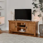 ORIGINAL RUSTIC Large TV Unit Rustic Solid Oak
