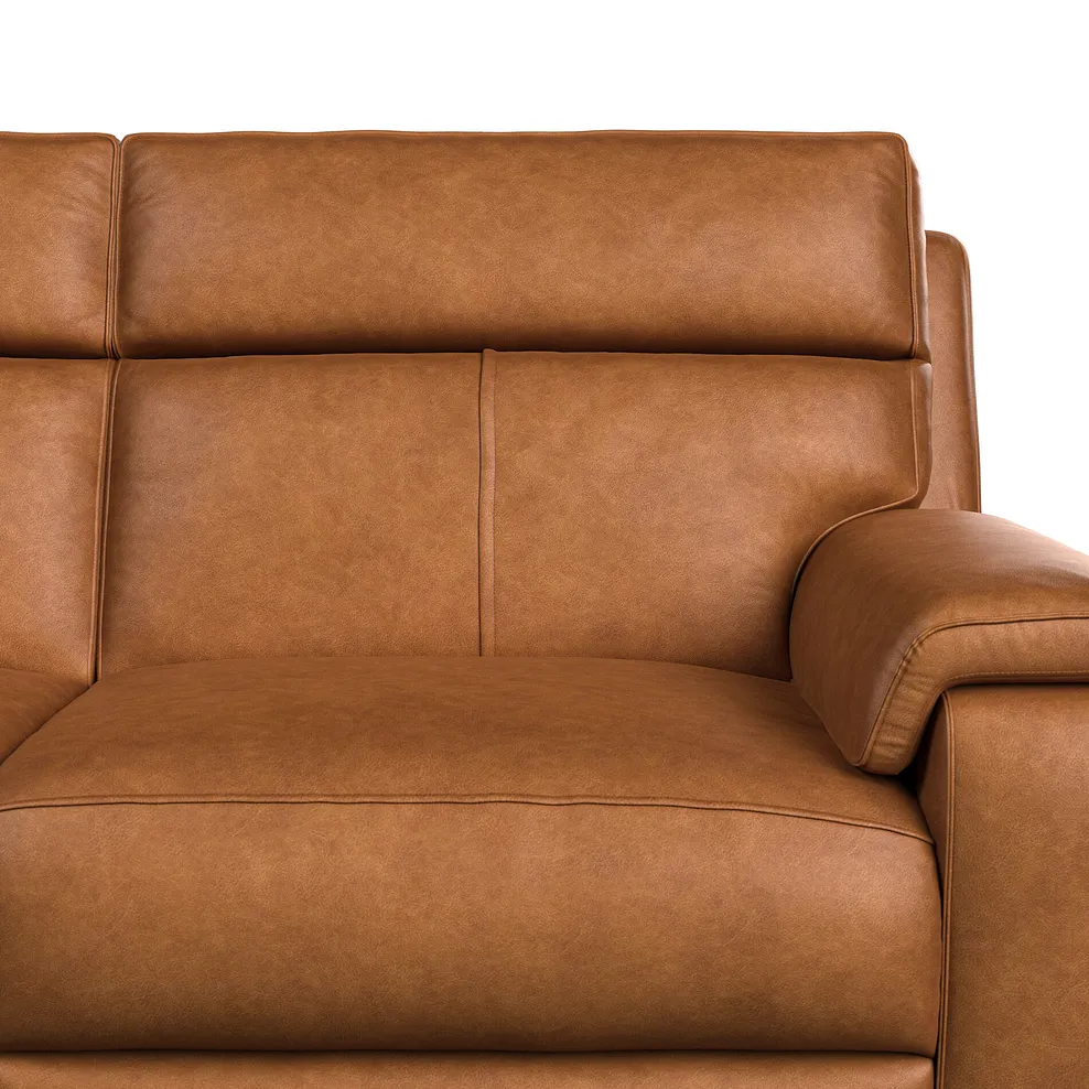 SELBY 3 Seater Electric Recliner Sofa with Power Headrest Virgo Cognac Leather - Image 12