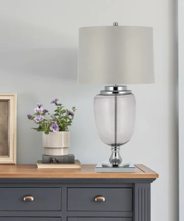 FAIRMONT TABLE LAMP Smoked Glass