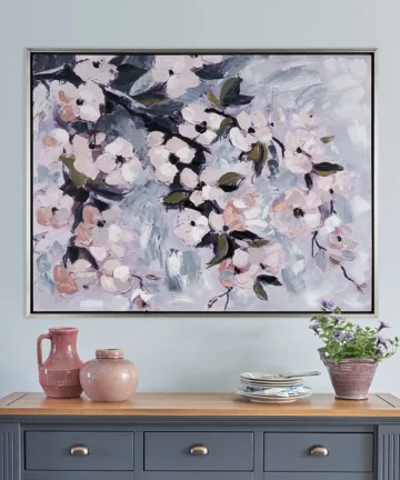 SPRING BLOOMS WALL ART Silver Frame