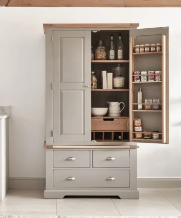 ST. IVES Large Larder Natural Oak & Painted