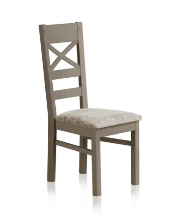 ST. IVES 5ft Extending Dining Table with 6 Chairs Natural Solid Oak & Grey Paint