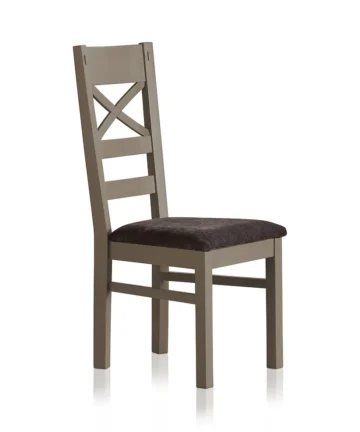 ST. IVES 5ft Extending Dining Table with 4 Chairs Natural Solid Oak & Grey Paint