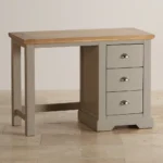 ST. IVES Dressing Table Natural Solid Oak & Grey Paint