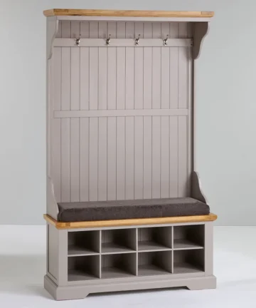 ST. IVES Hallway Unit Natural Solid Oak & Grey Paint