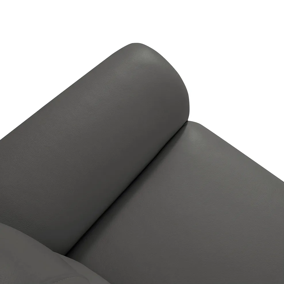 THEO 3 Seater Electric Recliner Sofa Elephant Grey Leather - Image 11