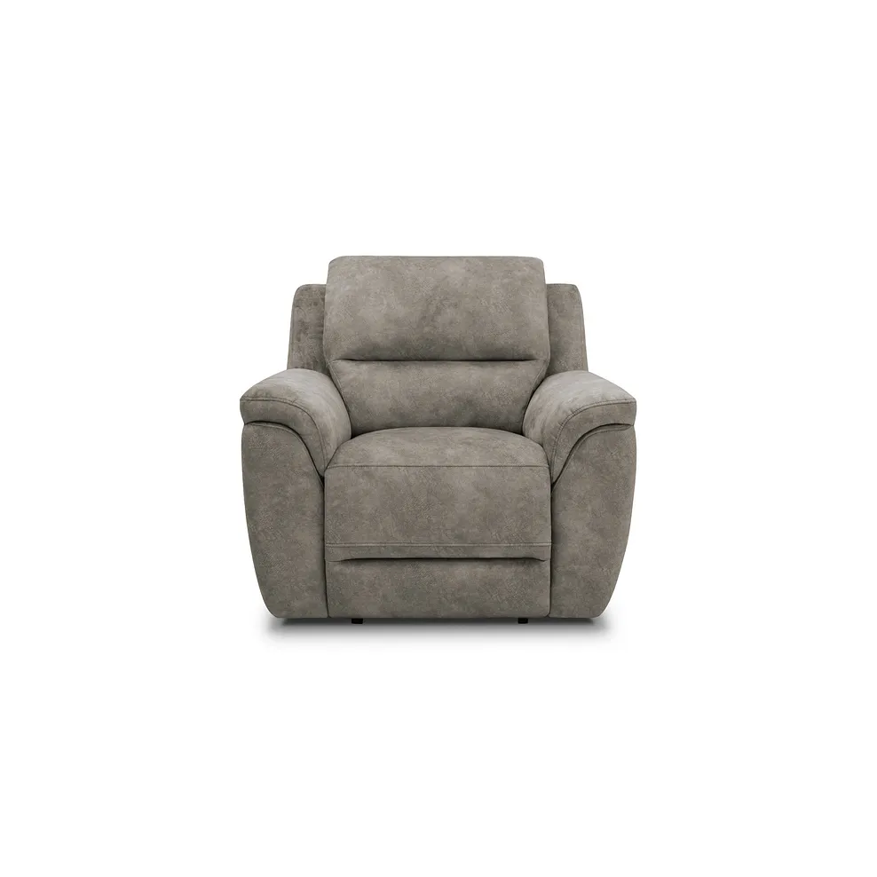 THEO Electric Recliner Armchair Marble Mink Fabric - Image 5