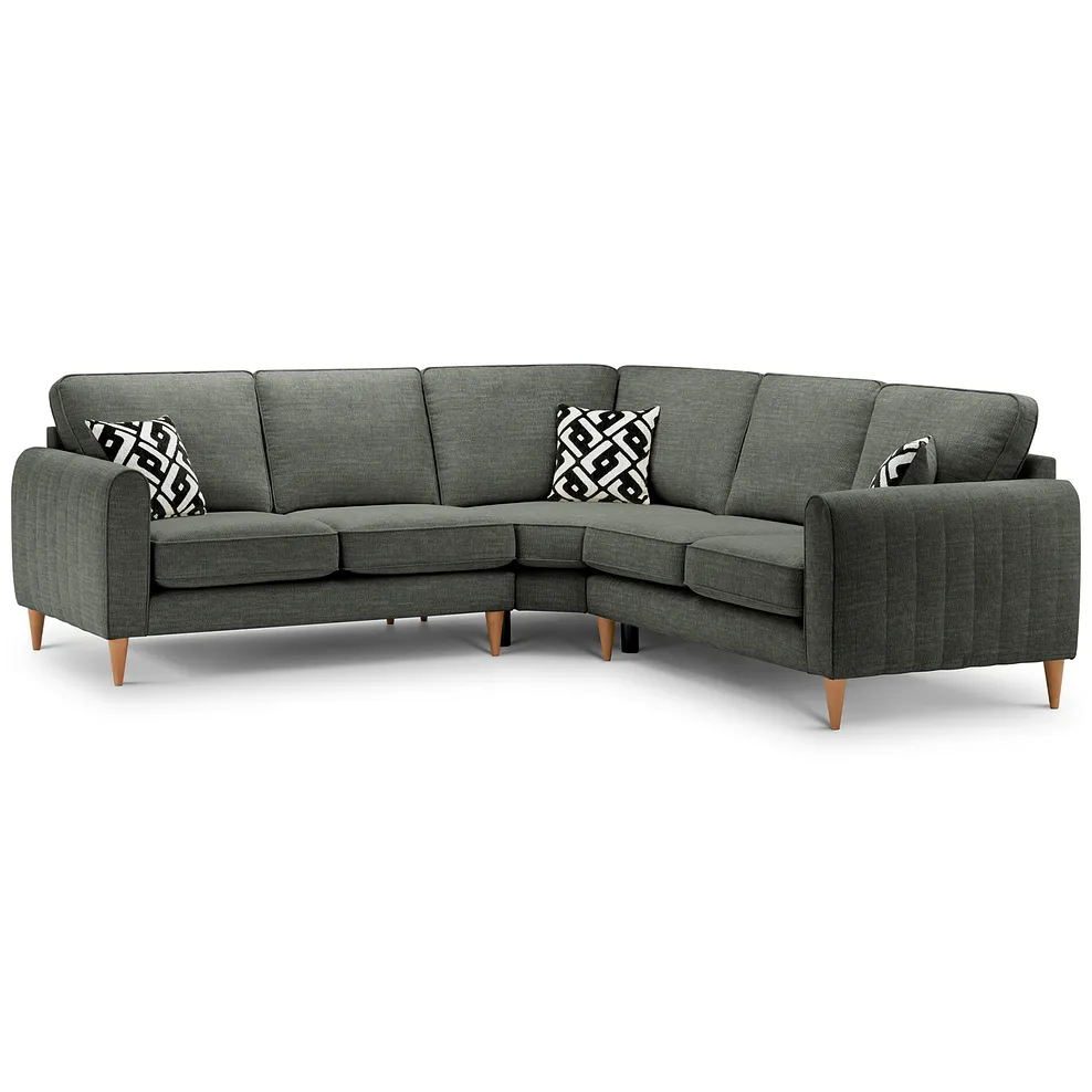THORNLEY Large corner sofa Forest Green Fabric - Image 2