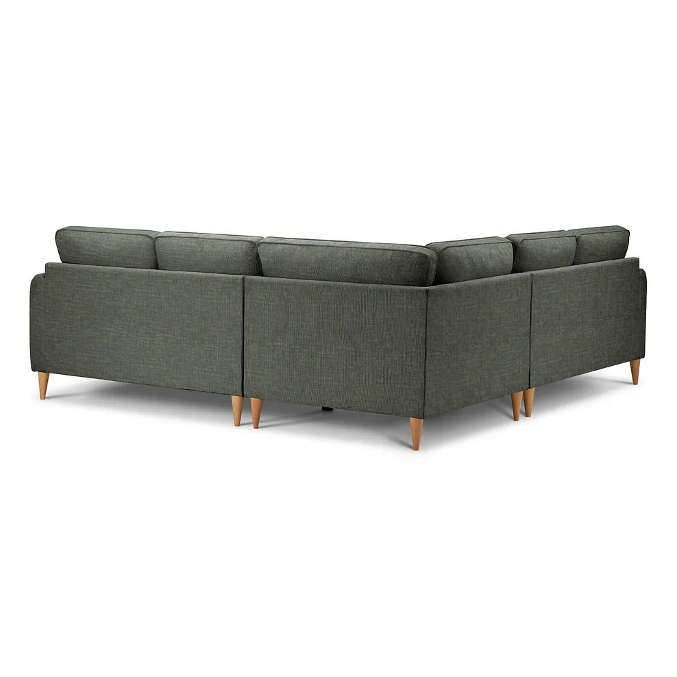 THORNLEY Large corner sofa Forest Green Fabric - Image 4