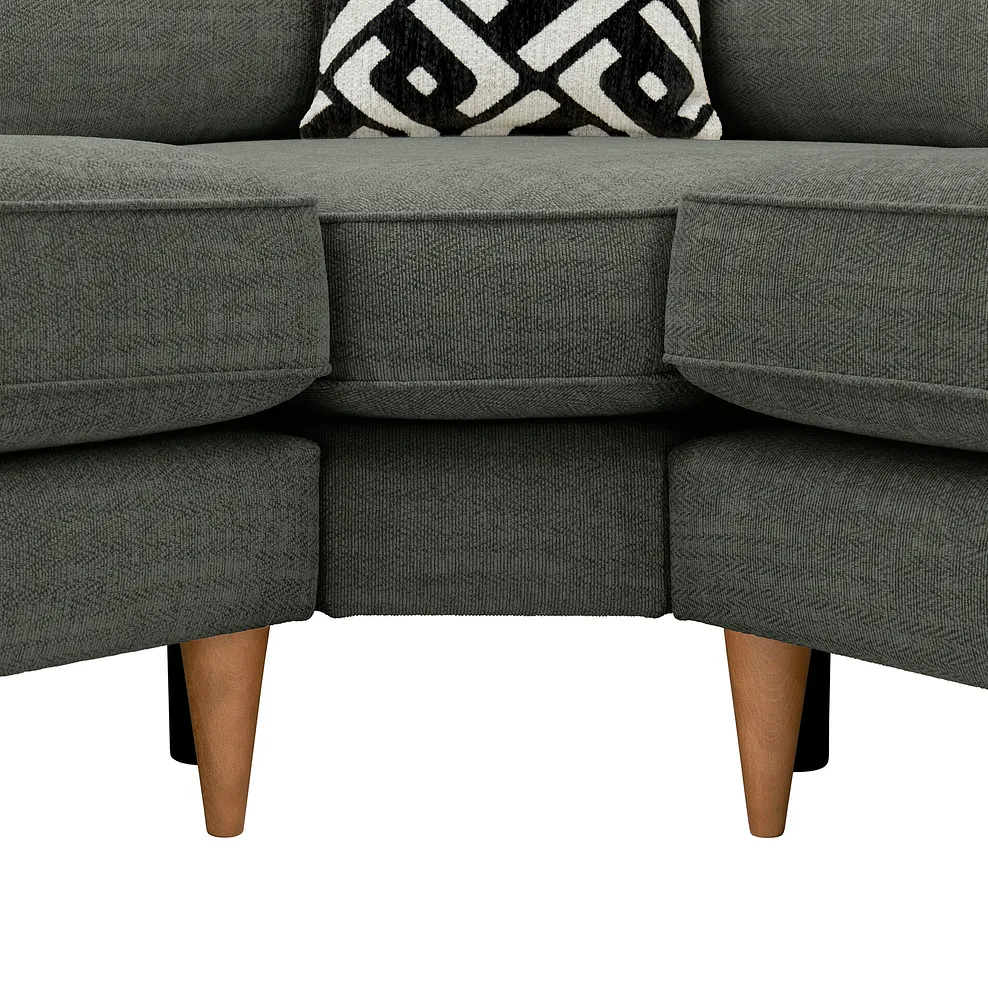 THORNLEY Large corner sofa Forest Green Fabric - Image 5