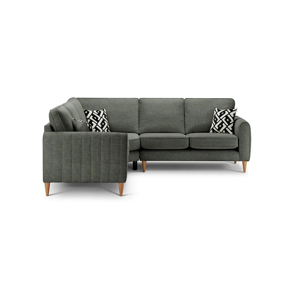 THORNLEY Large corner sofa Forest Green Fabric - Image 3