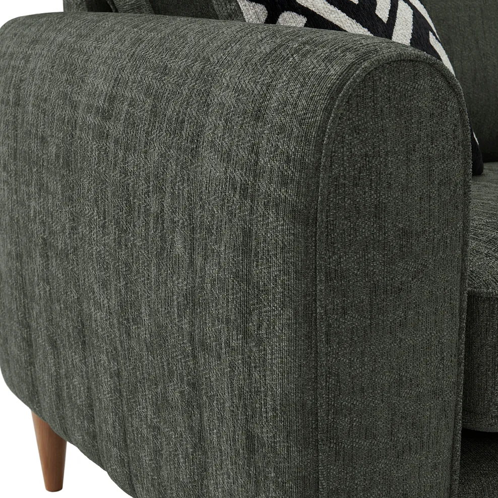 THORNLEY Large corner sofa Forest Green Fabric - Image 9