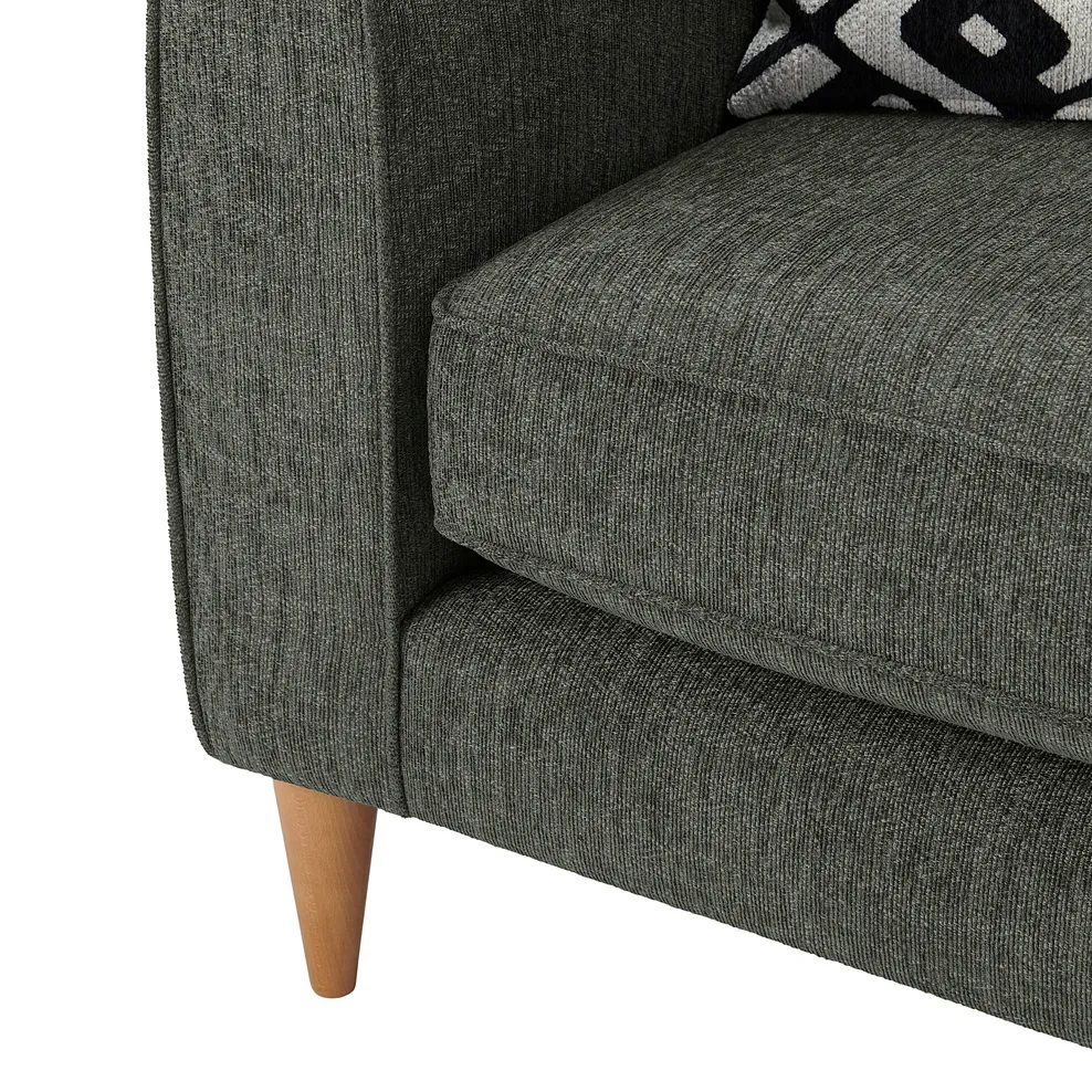 THORNLEY Large corner sofa Forest Green Fabric - Image 11
