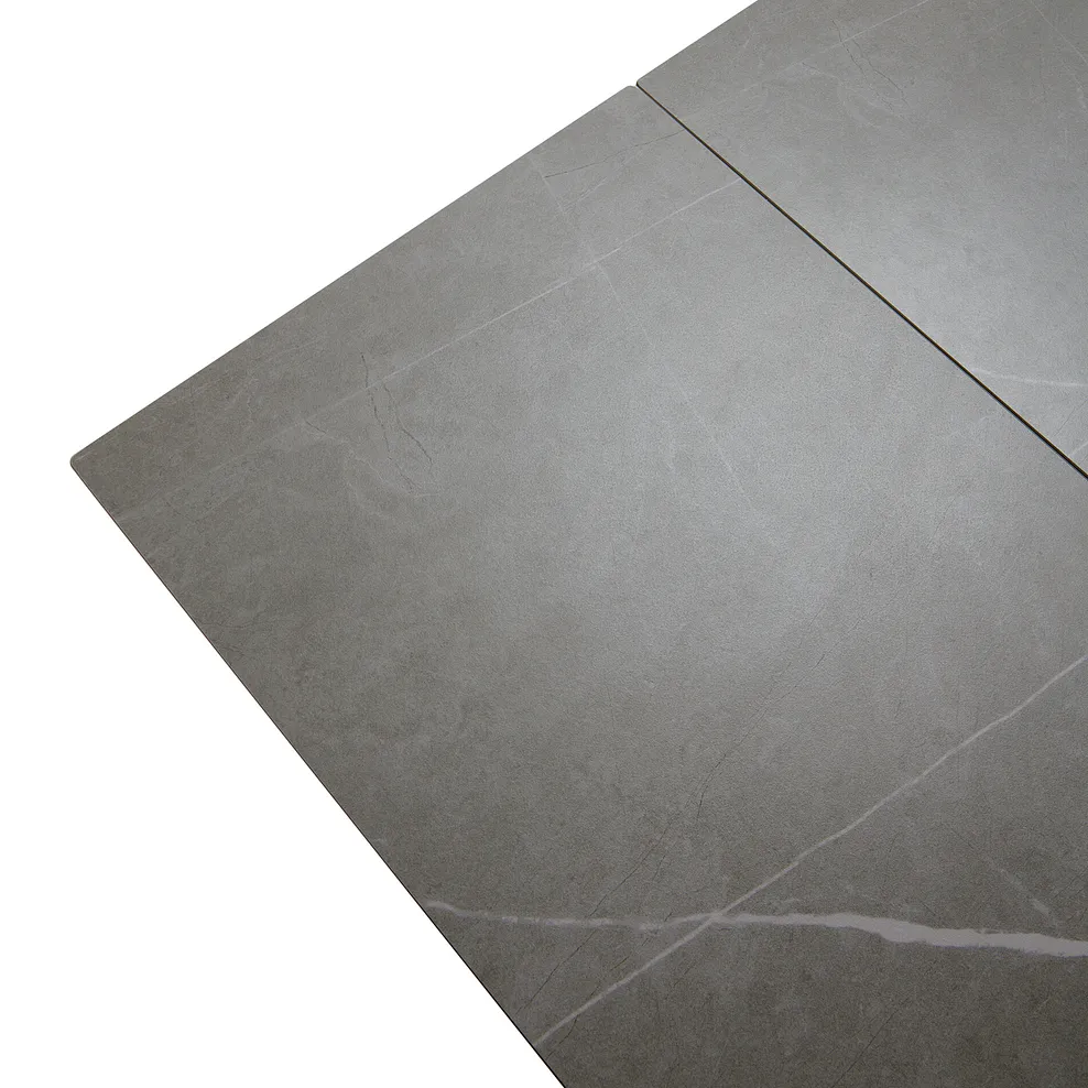 TRENTO Extending Dining Table with 8 Chairs Grey Ceramic - Image 9