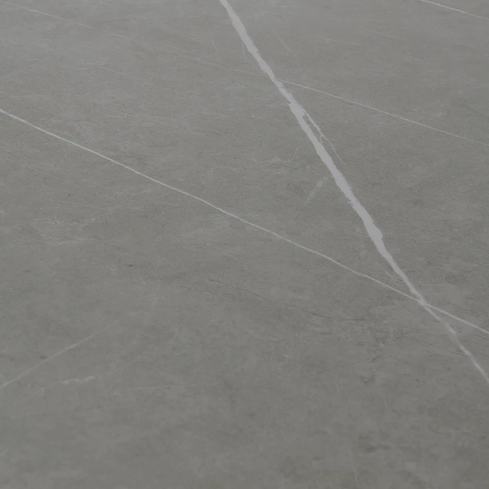 TRENTO Extending Dining Table with 4 Chairs Grey Ceramic - Image 8