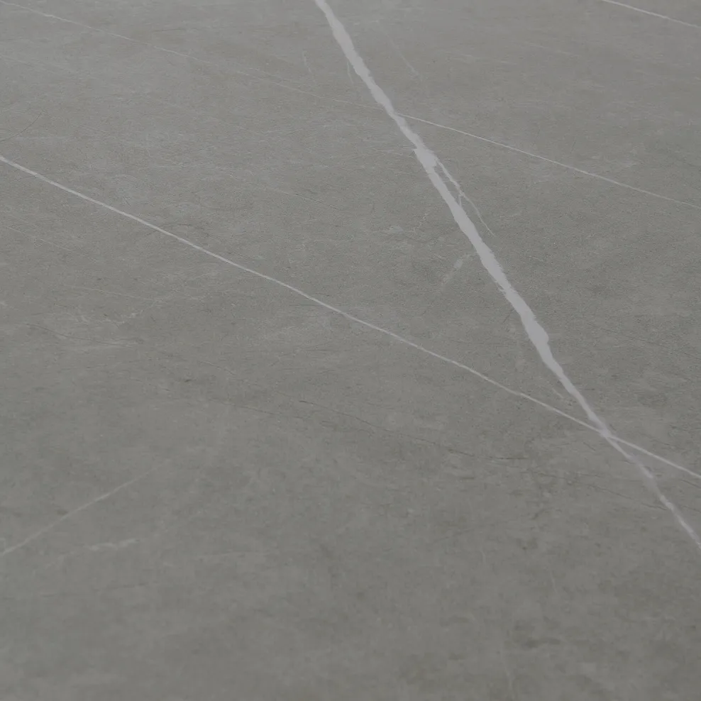 TRENTO Extending Dining Table with 6 Chairs Grey Ceramic - Image 11