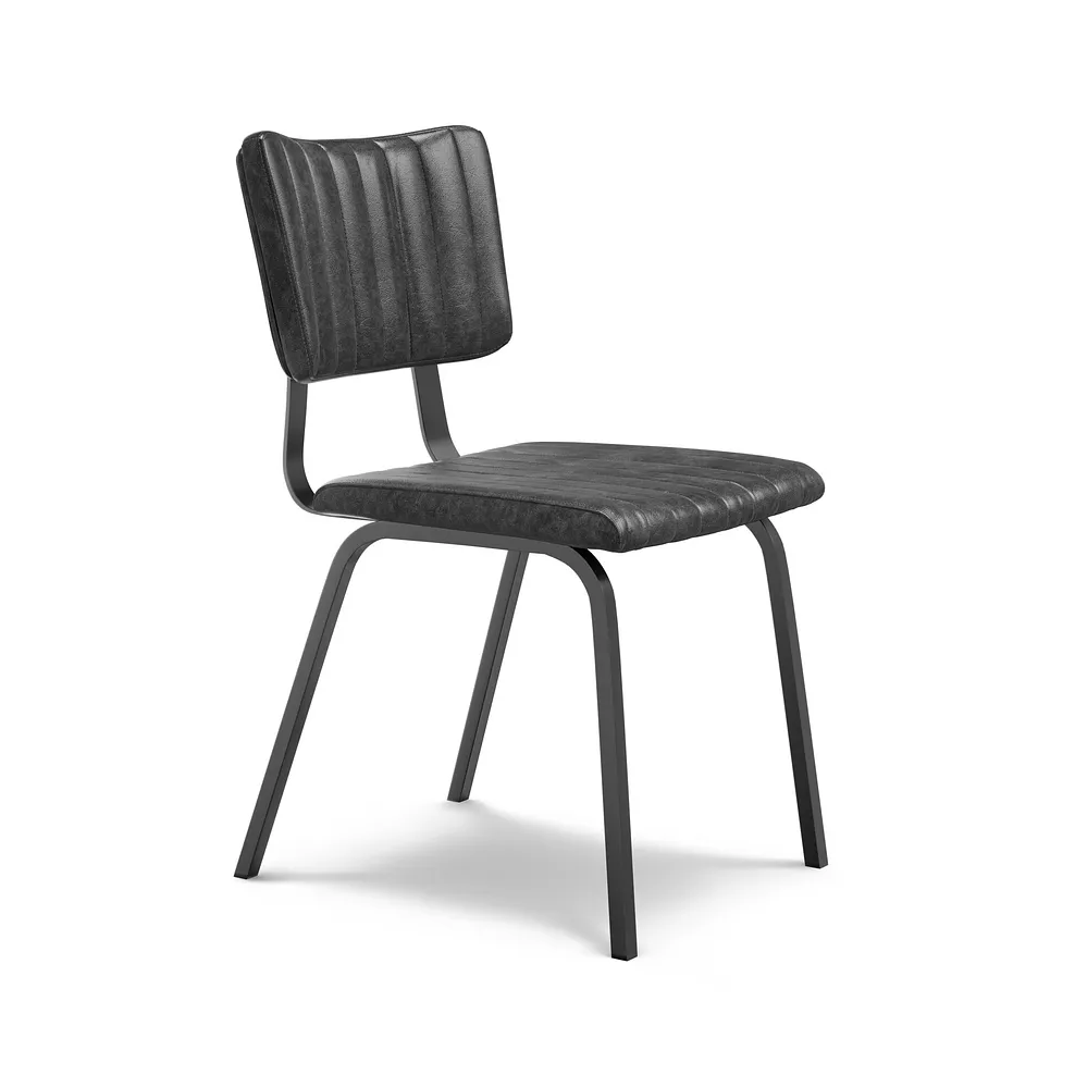 TRENTO Extending Dining Table with 6 Chairs Grey Ceramic - Image 10