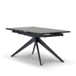 TRENTO Dining Table with 8 Chairs Grey Ceramic