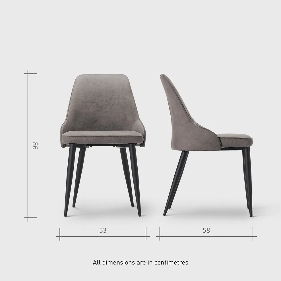 TRENTO Extending Dining Table with 6 Chairs White Ceramic - Image 17