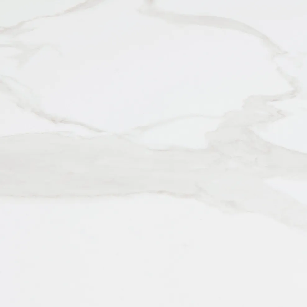 TRENTO Extending Dining Table with 6 Chairs White Ceramic - Image 9