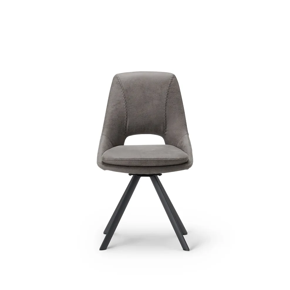 TRENTO Extending Dining Table with 6 Chairs White Ceramic - Image 13