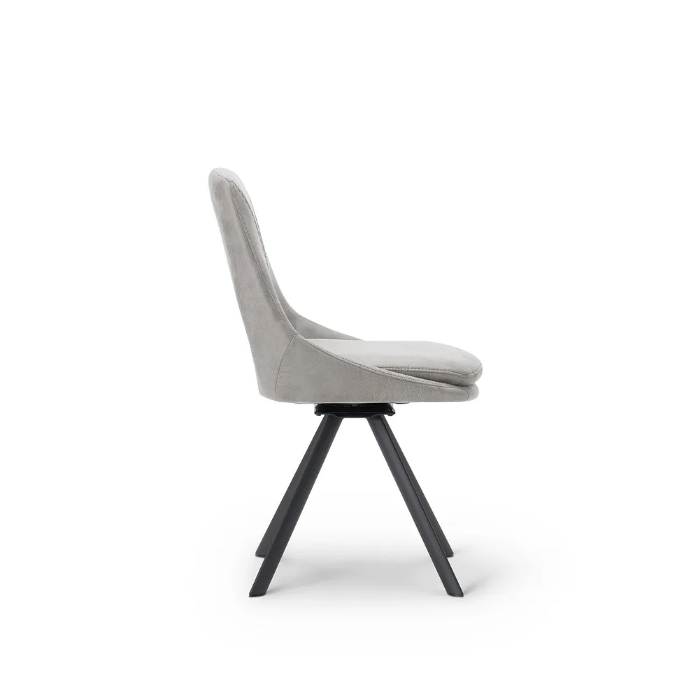 TRENTO Extending Dining Table with 6 Chairs White Ceramic - Image 14