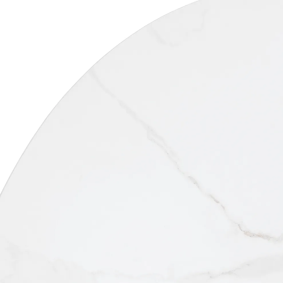 VENICE Dining Table with 4 Chairs White Ceramic - Image 6