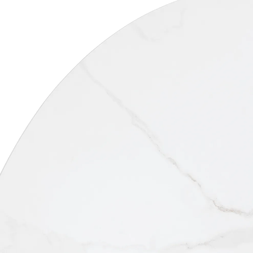 VENICE Dining Table with 4 Chairs White Ceramic - Image 4