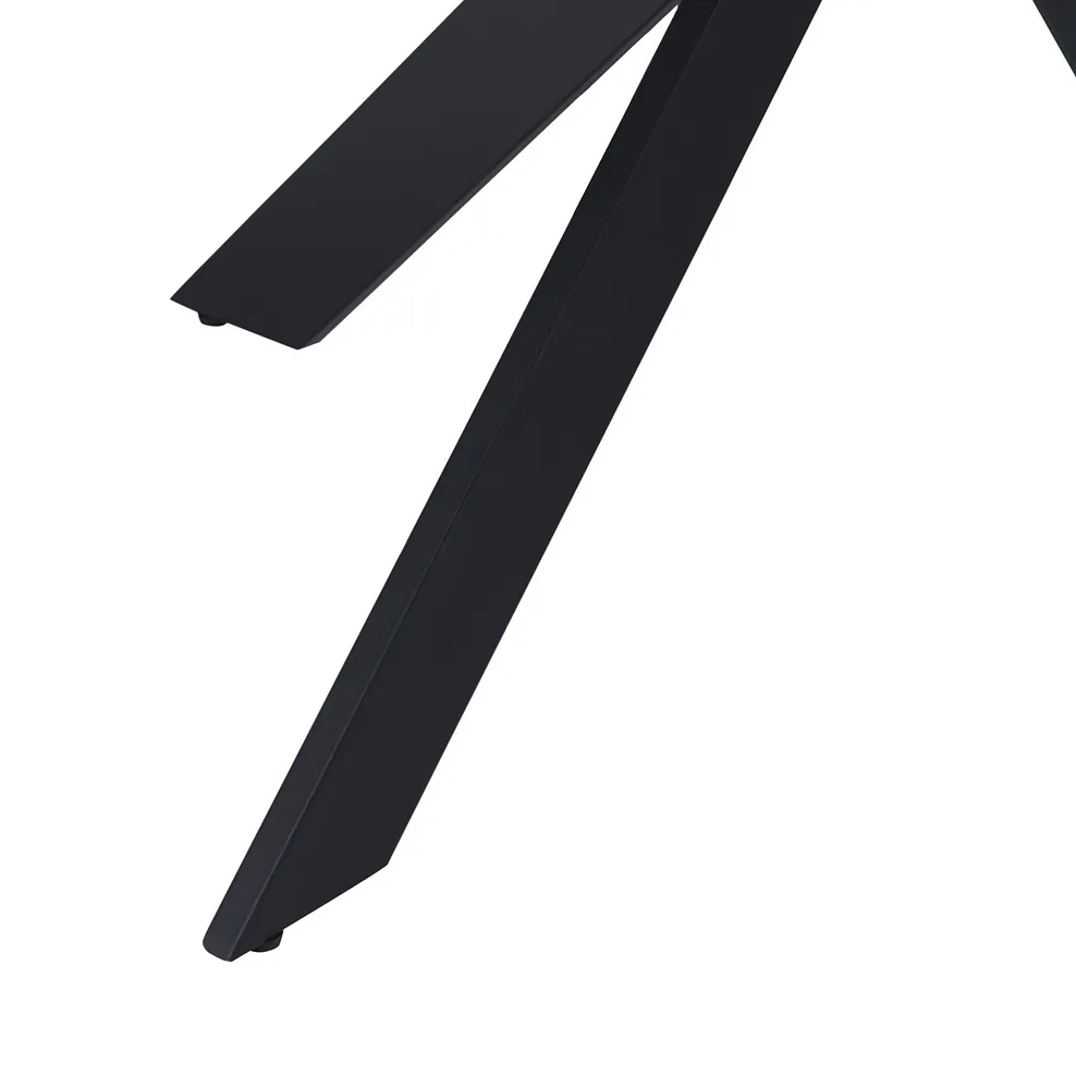 VENICE Dining Table with 4 Chairs White Ceramic - Image 8