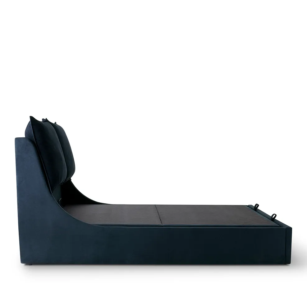 WREN King-size Ottoman Bed Smooth Midnight Fabric - Image 10