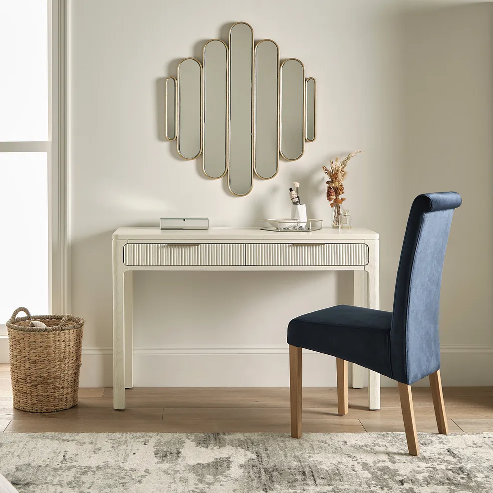 WREN Dressing Table White Painted Solid Oak - Image 3
